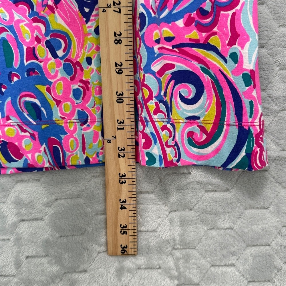 Lilly Pulitzer Multicolor Swirl Knit Dress 3/4 Sleeve Tropical Resort M - Picture 8 of 8
